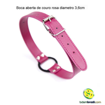 Boca aberta de couro rosa diametro 3,6cm - Image 3