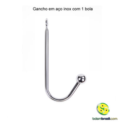 Gancho em aço inox com 1 bola - Image 2