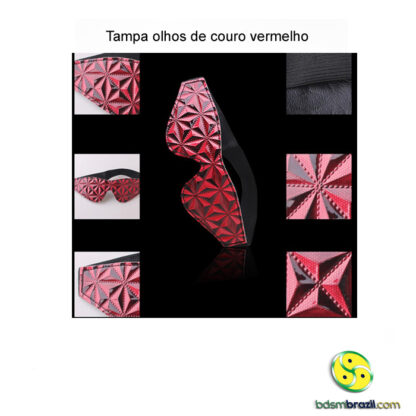 Tapa olhos de couro vermelho - Image 2