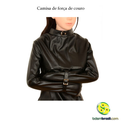 Camisa de força de couro preto - Image 2