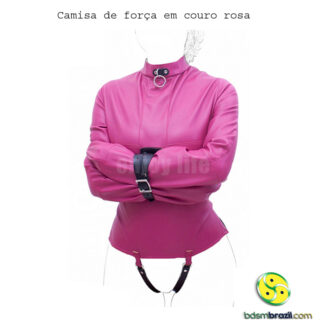 Camisa de força de couro rosa