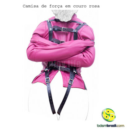 Camisa de força de couro rosa - Image 3