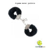 Algema de metal com pelúcia