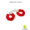 Algema de metal com pelúcia
