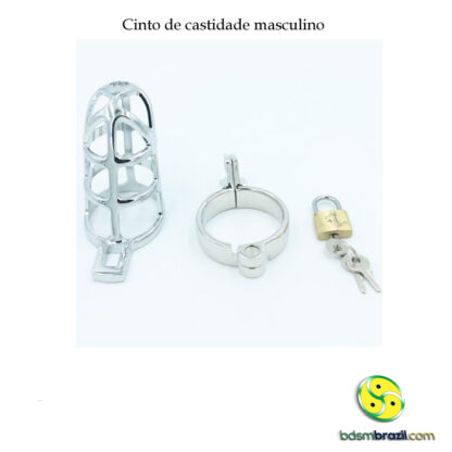 Cinto de castidade masculino com cadeado - Image 2