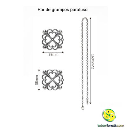 Par de grampos parafuso com corrente - Image 2