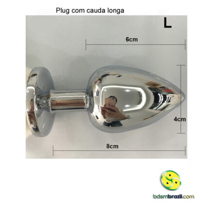 Plug com cauda longa branco