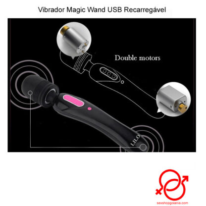 Vibrador Magic Wand USB Recarregável - Image 3