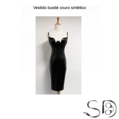 Vestido bustié couro sintético - Image 4