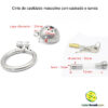 Cinto de castidade masculino com cadeado e sonda - Imagem 2