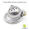 Cinto de castidade masculino com cadeado e sonda - Imagem 5