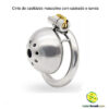 Cinto de castidade masculino com cadeado e sonda - Imagem 6