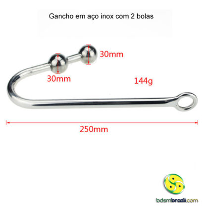 Gancho em aço com 2 bolas - Image 2