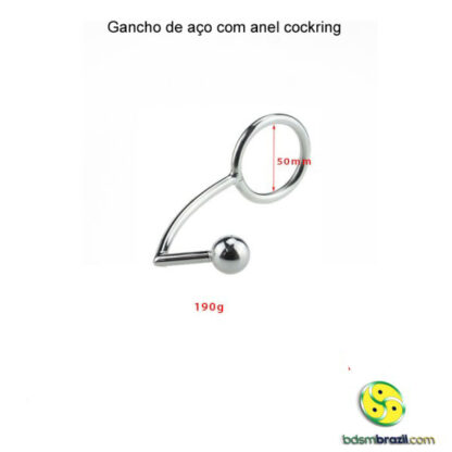 Gancho de aço com anel cockring - Image 2