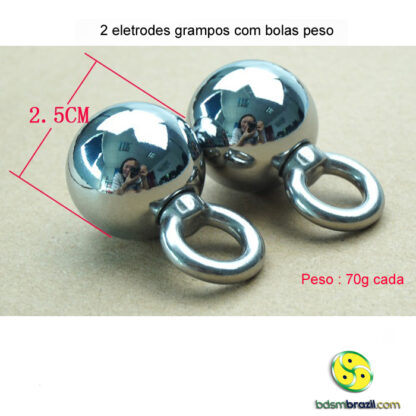 2 eletrodes grampos com bolas peso - Image 2