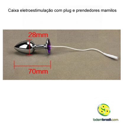 Caixa eletroestimulação com plug e prendedores mamilos - Image 2