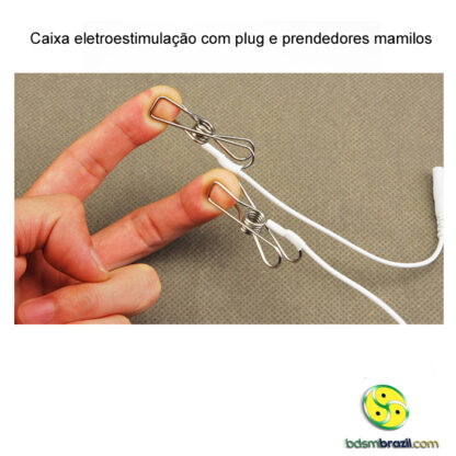 Caixa eletroestimulação com plug e prendedores mamilos - Image 5