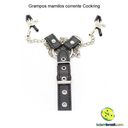 Grampos mamilos corrente cockring - Image 3