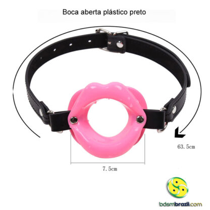 Boca aberta plástico rosa