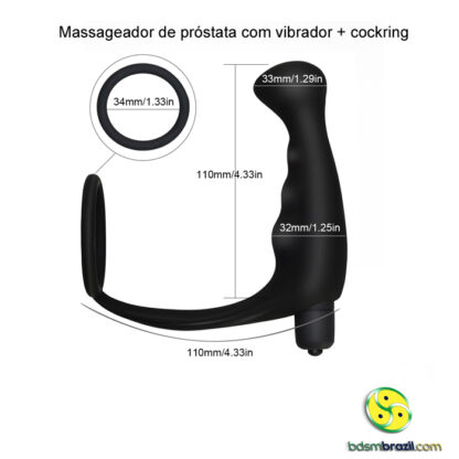 Massageador de próstata com vibrador + cockring - Image 2