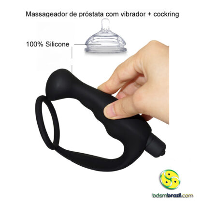 Massageador de próstata com vibrador + cockring - Image 3