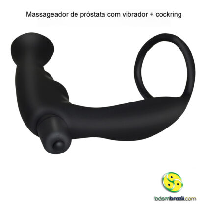 Massageador de próstata com vibrador + cockring - Image 4