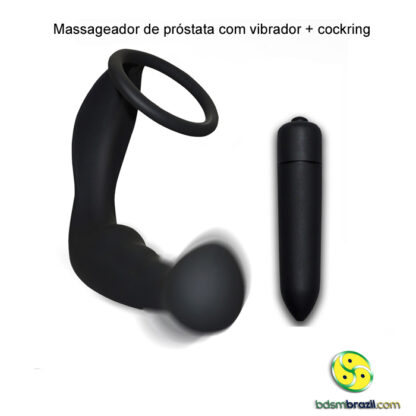 Massageador de próstata com vibrador + cockring - Image 5