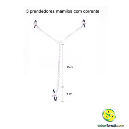 3 prendedores mamilos com corrente - Image 3