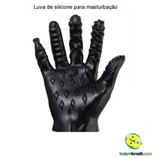 Luva de silicone para masturbação