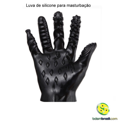 Luva de silicone para masturbação