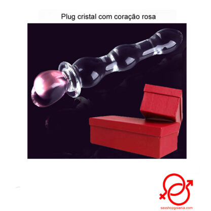 Plug cristal coracão rosa - Image 2