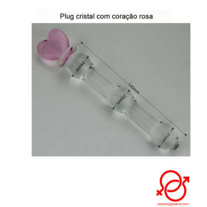 Plug cristal coracão rosa - Image 3