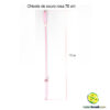 Chicote de couro rosa
