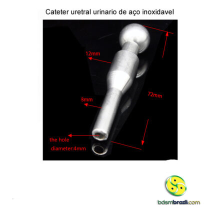 Cateter uretral urinario de aço inoxidavel - Image 3