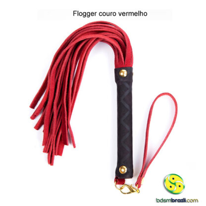 Flogger couro vermelho - Image 2