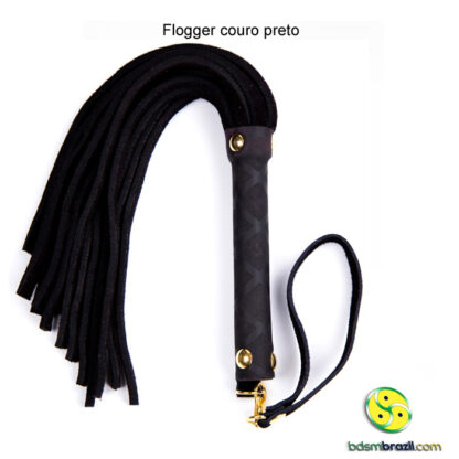 Flogger couro preto - Image 2