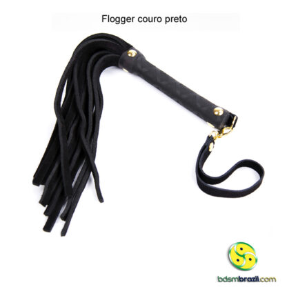 Flogger couro preto - Image 3