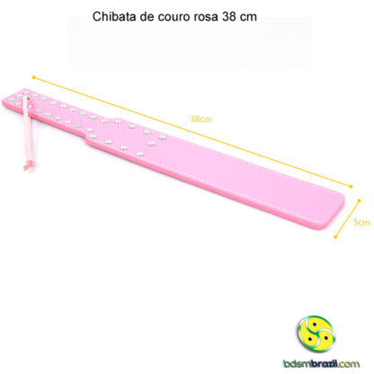 Chibata de couro rosa 38 cm - Image 3