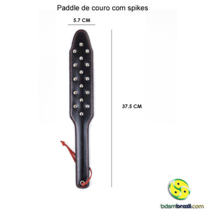 Paddle de couro com spikes - Image 5