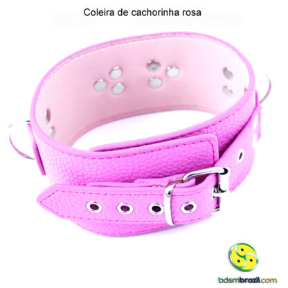 Coleira de cachorinha rosa - Image 3