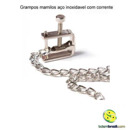 Grampos mamilos aço inoxidavel com corrente - Image 3