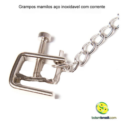 Grampos mamilos aço inoxidavel com corrente - Image 4