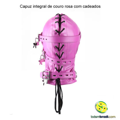 Capuz integral de couro com cadeados - Image 10