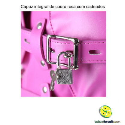 Capuz integral de couro com cadeados - Image 11