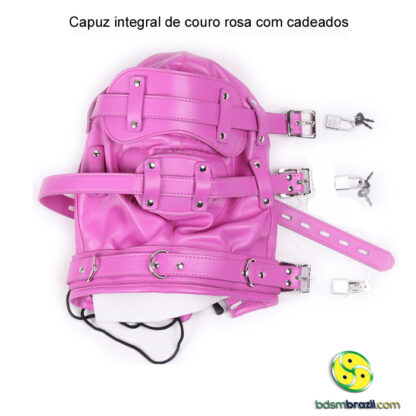 Capuz integral de couro com cadeados - Image 12