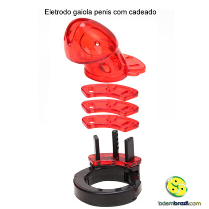 Eletrodo gaiola penis com cadeado - Image 3