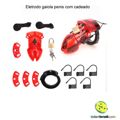 Eletrodo gaiola penis com cadeado - Image 6