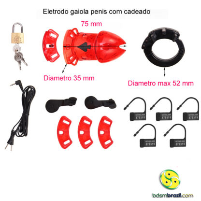 Eletrodo gaiola penis com cadeado - Image 7