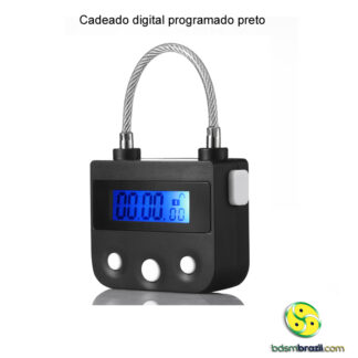 Cadeado digital programado preto