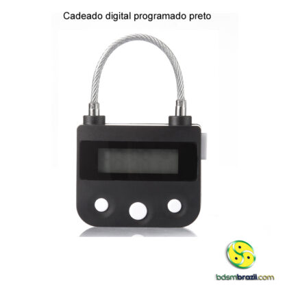 Cadeado digital programado preto